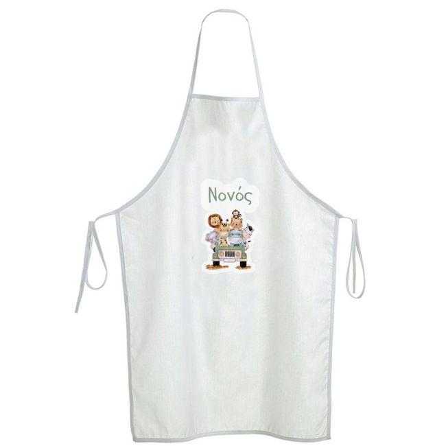 Sticker forbaptism apron, Forest animals watercolor at car