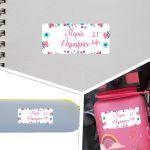 School Stickers labels,Happy floral