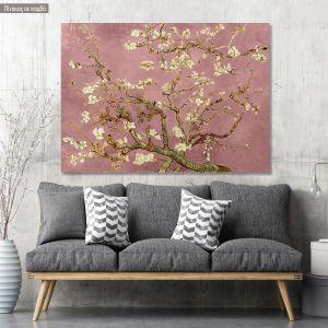 Canvas print Blossoming almond tree (roz) I, Vincent van Gogh