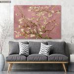 Canvas print Blossoming almond tree (roz) I, Vincent van Gogh