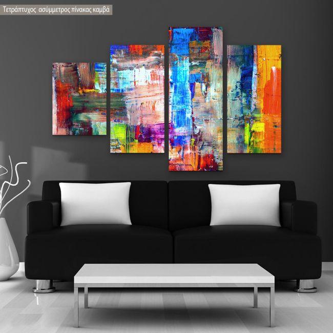 Canvas print Abstract patterns VI, four panels