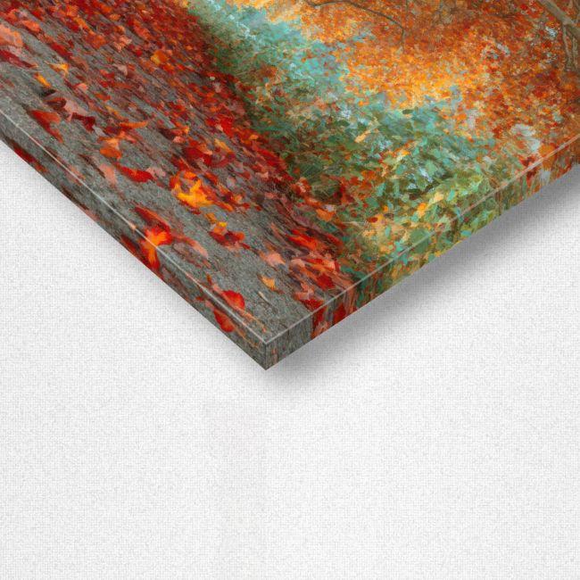 Πίνακας σε καμβά Red autumn mixed media