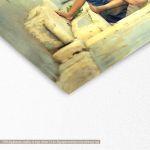 Square canvas print The piper and the cat