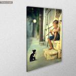 Canvas print The piper and the cat