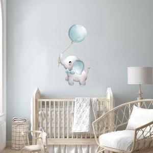 Wall sticker, Blue elephant and Ballon 2
