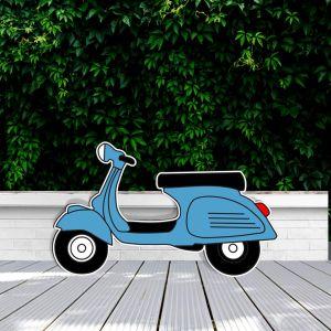 Vespa classic ξύλινη φιγούρα εκτυπωμένη, βέσπα 2