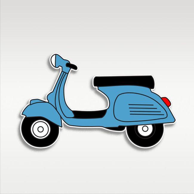 Vespa classic wooden figure printed,Vespa