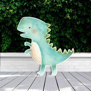 Ξύλινη φιγούρα εκτυπωμένη, Baby dino green 1