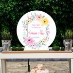 Wooden printed sign, Spring flowers 2