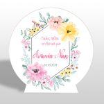 Wooden printed sign, Spring flowers 2