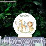 Wooden printed sign, Painted animals II personalized