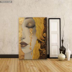 Πίνακας σε καμβά Freya's tears reart (original Klimt G.)