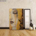 Πίνακας σε καμβά Freya's tears reart (original Klimt G.)