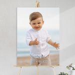 Canvas print for baptism boy, Full photo and name