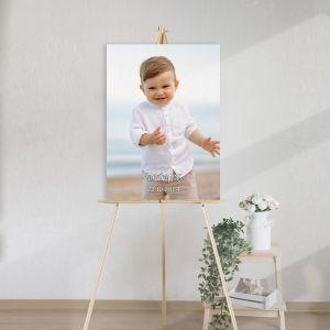 Canvas print for baptism boy, Full photo and name 2