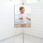 Canvas print for baptism boy, Full photo and name