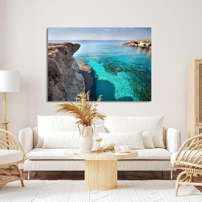 Canvas print, Cyprus sea caves