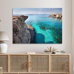 Πίνακας σε καμβά Προσφορά 150x100 cm Κύπρος, Cyprus sea caves