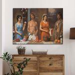 Πίνακας ζωγραφικής Four seasons I reart (βασισμένο στο Τέσσερις εποχές, Γ. Τσαρούχης)