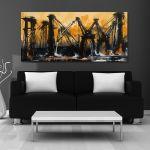 Canvas printHarbor cranes, panoramic