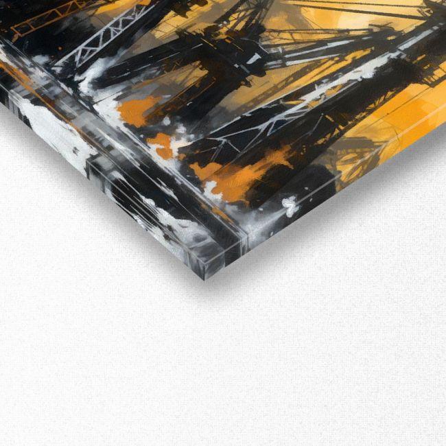 Canvas printHarbor cranes, panoramic