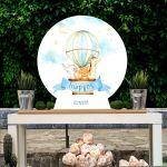 Wooden printed sign, Balloon and painted animals