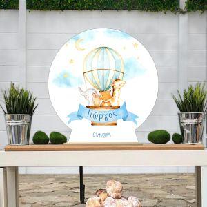 Wooden printed sign, Balloon and painted animals 2