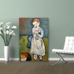 Child with dove reart (original Picasso) canvas print