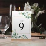 Event table numbers vertical, personalized