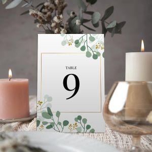 Event table numbers vertical, personalized 2