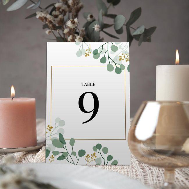 Event table numbers vertical, personalized