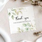 Thank you cards square, personalized