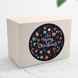 Christmas sticker label, Christmas elements