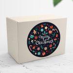 Christmas sticker label, Christmas elements