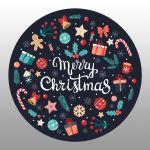 Christmas sticker label, Christmas elements