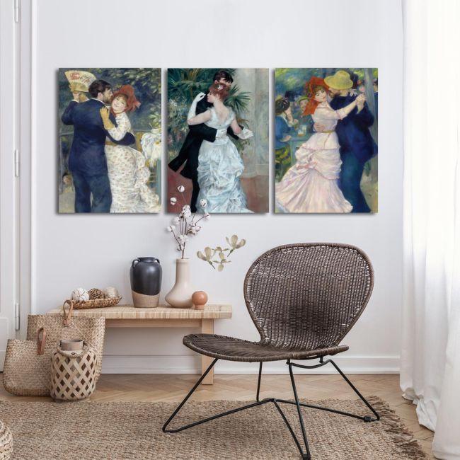 Canvas print Roots gray,3 panels