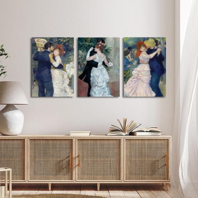 Canvas print Roots gray,3 panels