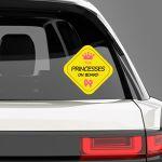 Baby car sticker Two princesses on board