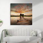 Canvas print Path to sunset