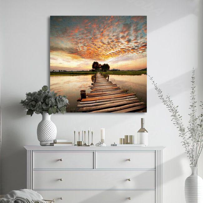Canvas print Path to sunset