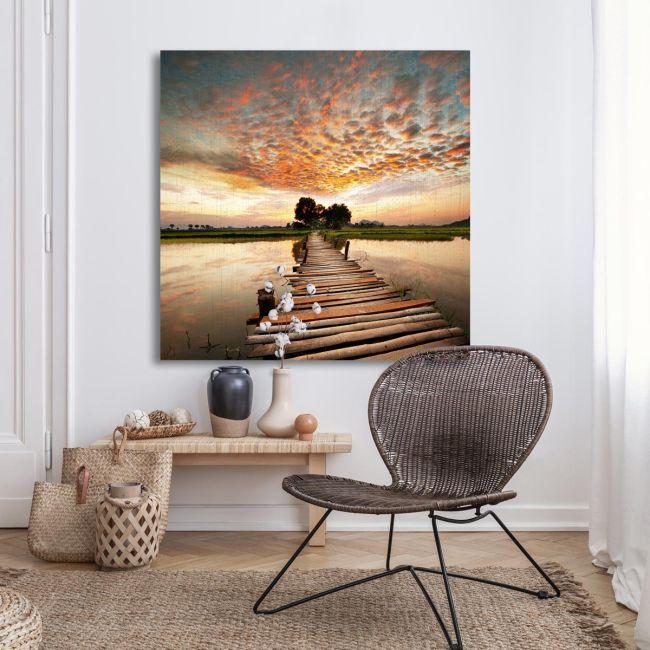 Canvas print Path to sunset