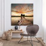Canvas print Path to sunset