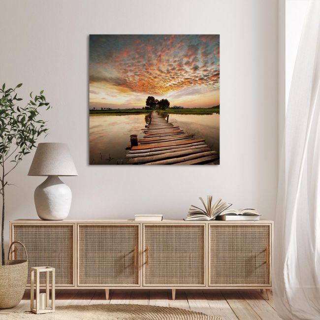 Canvas print Path to sunset