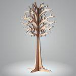 Wooden 3d tree with holes