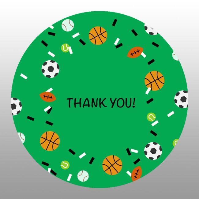 Sticker label party, sport balls