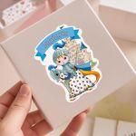 Sticker die cut, Knight and castle personalized
