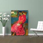 Πίνακας ζωγραφικής Woman in red dress, Gauguin P.