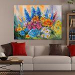 Πίνακας σε καμβά Abstract bouquet of spring flowers