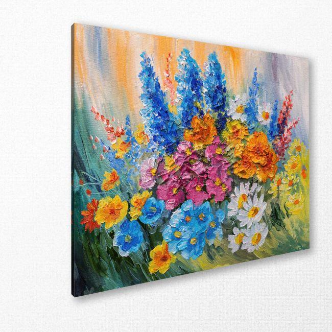 Πίνακας σε καμβά Abstract bouquet of spring flowers
