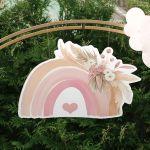 Ουράνιο τόξο boho 5, ξύλινο εκτυπωμένο